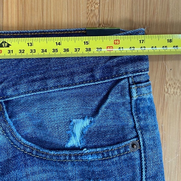 Hollister 32 x 32 Button Fly SKINNY Cotton Denim Blue Jeans NWT NEW Worn Look - Picture 11 of 12